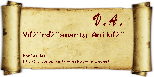 Vörösmarty Anikó névjegykártya