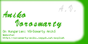 aniko vorosmarty business card