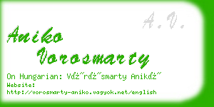 aniko vorosmarty business card